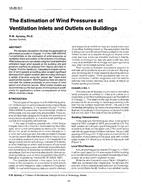 VA-89-10-1 — The Estimation of Wind Pressures at Ventilation Inlets and Outlets on Buildings