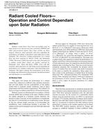CH-06-02-3 – Radiant Cooled Floors–Operation and Control Dependant upon Solar Radiation