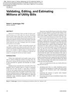 CH-06-05-3 – Validating, Editing, and Estimating Millions of Utility Bills