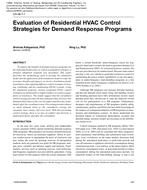 CH-06-07-1 – Evaluation of Residential HVAC Control Strategies for Demand Response Programs