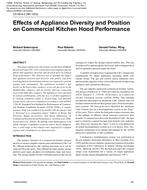 CH-06-08-2 – Effects of Appliance Diversity and Position on Commercial Kitchen Hood Performance
