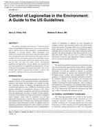CH-06-12-1 – Control of Legionellae in the Environment: A Guide to the US Guidelines