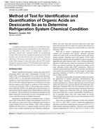CH-06-14-2 (RP1240) – Method of Test for Identification and Quantification of Organic Acids on Desiccants So as to Determine Refrigeration System Chemical Condition