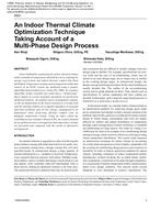 4822 – An Indoor Thermal Climate Optimization Technique Taking Account of a Multi-Phase Design Process