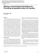 4831 – Efficacy of Intermittent Ventilation for Providing Acceptable Indoor Air Quality