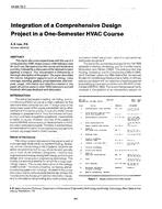 VA-89-15-2 — Integration of a Comprehensive Design Project in a One-Semester HVAC Course