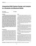 VA-89-15-5 — Integrating HVAC System Design and Analysis in a Graduate Architectural Studio