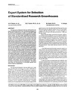 VA-89-16-3 — Expert System for Selection of Standardized Research Greenhouses
