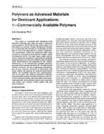 VA-89-21-2 — Polymers as Advanced Materials for Desiccant Applications: lÃ¢Â€Â”Commercially Available Polymers