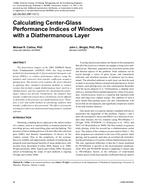QC-06-003 (RP-1311) – Calculating Center-Glass Performance Indices of Windows with a Diathermanous Layer