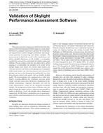 QC-06-005 – Validation of Skylight Performance Assessment Software