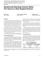 QC-06-006 – Geothermal Standing Column Wells: Ten Years in a New England School