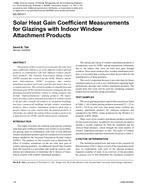 QC-06-011 – Solar Heat Gain Coefficient Measurements for Glazings with Indoor Window Attachment Products