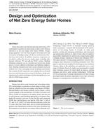 QC-06-027 – Design and Optimization of Net Zero Energy Solar Homes