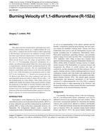 QC-06-041 – Burning Velocity of 1,1-diflurorethane (R-152a)