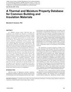 QC-06-044 (RP-1018) – A Thermal and Moisture Property Database for Common Building and Insulation Materials