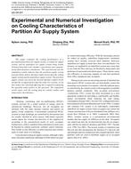 QC-06-051  – Experimental and Numerical Investigation on Cooling  Characteristics of Partition Air Supply System
