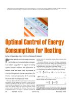 Optimal Control of Energy Consumption for Heating