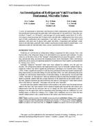 4472 — An Investigation of Refrigerant Void Fraction in Horizontal, Microfin Tubes