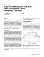 4464 — Experimental Validation of Tunnel Ventilation System Under Emergency Operation