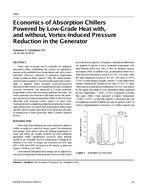 4461 — Economics of Absorption Chillers Powered by Low-Grade Heat with, and without, Vortex-Induced Pressure Reduction in the Generator