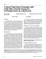 4462 — A Novel Total Heat Exchanger with Little Odor Transfer Using Ion Exchange Resin as a Desiccant