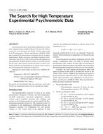 CI-01-11-2 (RP-1060) — The Search for High Temperature Experimental Psychrometric Data