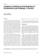 CI-01-08-1 — Validation of Multizone IAQ Modeling of Residential-Scale Buildings: A Review