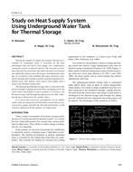 CI-01-07-1 — Study on Heat Supply System Using Underground Water Tank for Thermal Storage