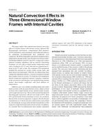 CI-01-05-1 — Natural Convection Effects in Three-Dimensional Window Frames with Internal Cavities