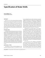 CI-01-03-3 — Specification of Water Wells