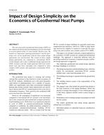 CI-01-03-2 — Impact of Design Simplicity on the Economics of Geothermal Heat Pumps