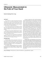 CI-01-01-3 — Ultrasonic Measurement in the Palm of Your Hand
