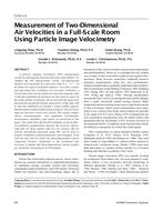 CI-01-01-2 — Measurement of Two-Dimensional Air Velocities in a Full-Scale Room Using Particle Image Velocimetry