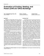 AC-02-18-3 — Evaluation of Cooling, Heating, and Power (CHP) for Office Buildings