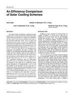 AC-02-13-3 — An Efficiency Comparison of Solar Cooling Schemes