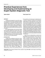 AC-02-12-3 — Practical Experiences from Developing and Implementing an Expert System Diagnostic Tool