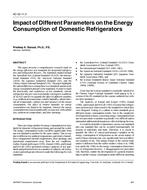 AC-02-11-3 — Impact of Different Parameters on the Energy Consumption of Domestic Refrigerators