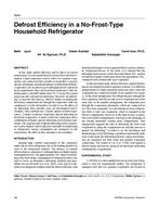 AC-02-11-2 (4544) — Defrost Efficiency in a No-Frost-Type Household Refrigerator