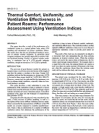 MN-00-11-3 — Thermal Comfort, Uniformity, and Ventilation Effectiveness in Patient Rooms: Performance Assessment Using Ventilation Indices