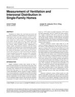 MN-00-10-3 — Measurement of Ventilation and Interzonal Distribution in Single-Family Homes