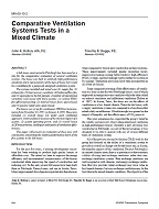 MN-00-10-2 — Comparative Ventilation Systems Tests in a Mixed Climate