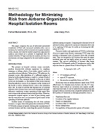 MN-00-11-2 — Methodology for Minimizing Risk from Airborne Organisms in Hospital Isolation Rooms