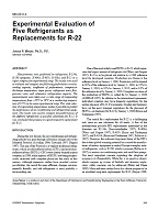MN-00-06-4 — Experimental Evaluation of Five Refrigerants as Replacements for R-22