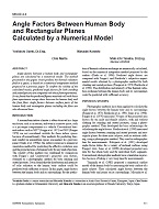 MN-00-04-4 — Angle Factors Between Human Body and Rectangular Planes Calculated by a Numerical Model