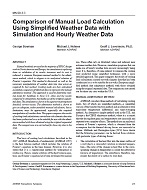 MN-00-03-3 — Comparison of Manual Load Calculation Using Simplified Weather Data with Simulation and Hourly Weather Data