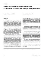 MN-00-03-2 — Effect of Data Period-of-Record on Estimation of HVAC&R Design Temperatures