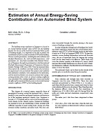 MN-00-01-4 — Estimation of Annual Energy-Saving Contribution of an Automated Blind System