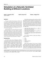 MN-00-01-2 — Simulation of a Naturally Ventilated Building at Different Locations