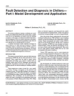 4395 — Fault Detection and Diagnosis in Chillers–Part I: Model Development and Application